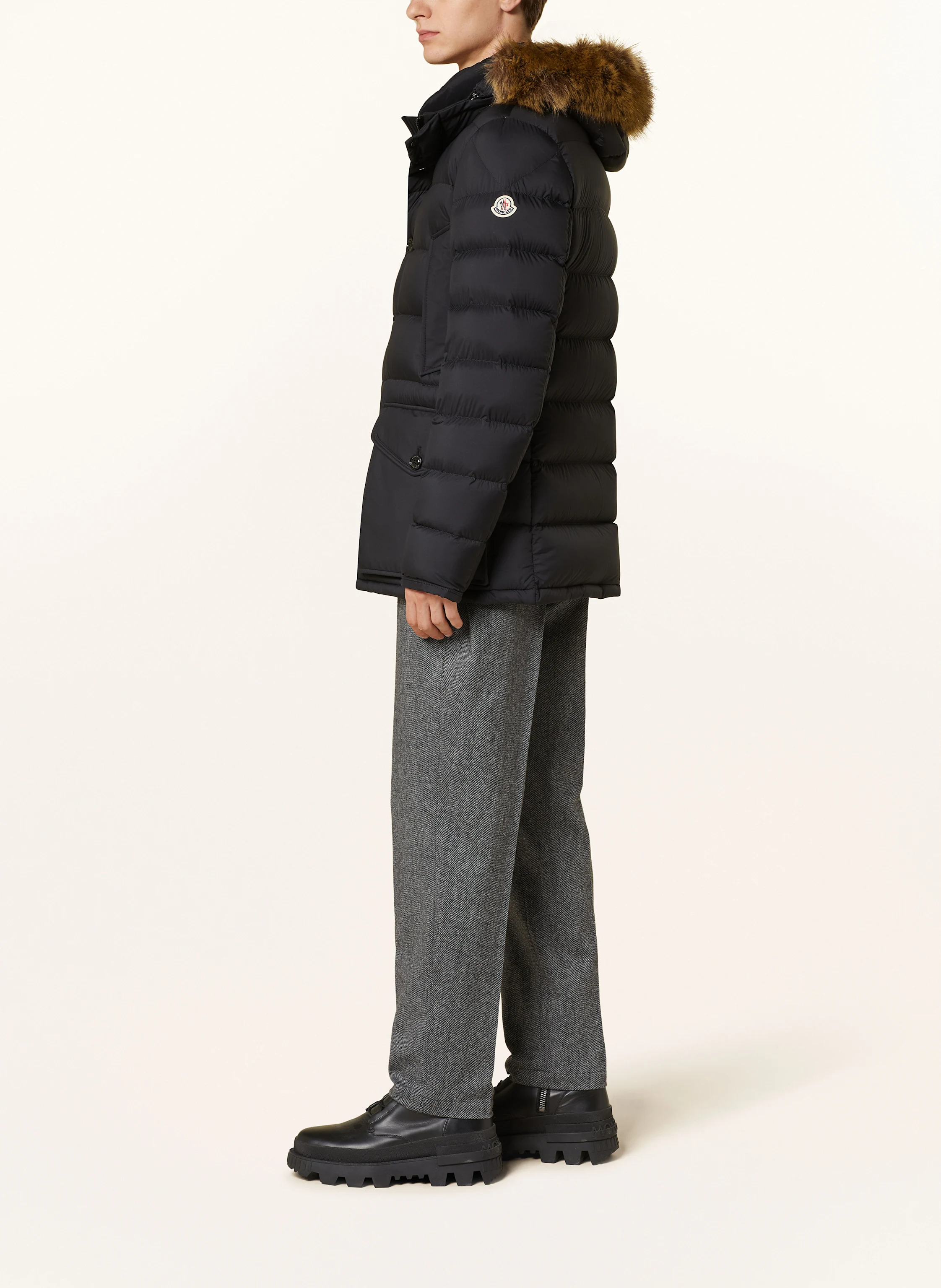 MONCLER Daunenjacke CLUNYE mit abnehmbarem Kunstpelz