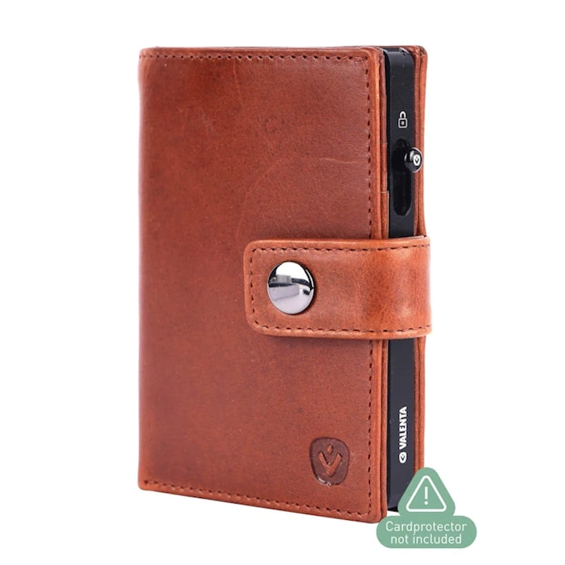 Valenta Card Wallet Leather MagSafe Luxe Cognac