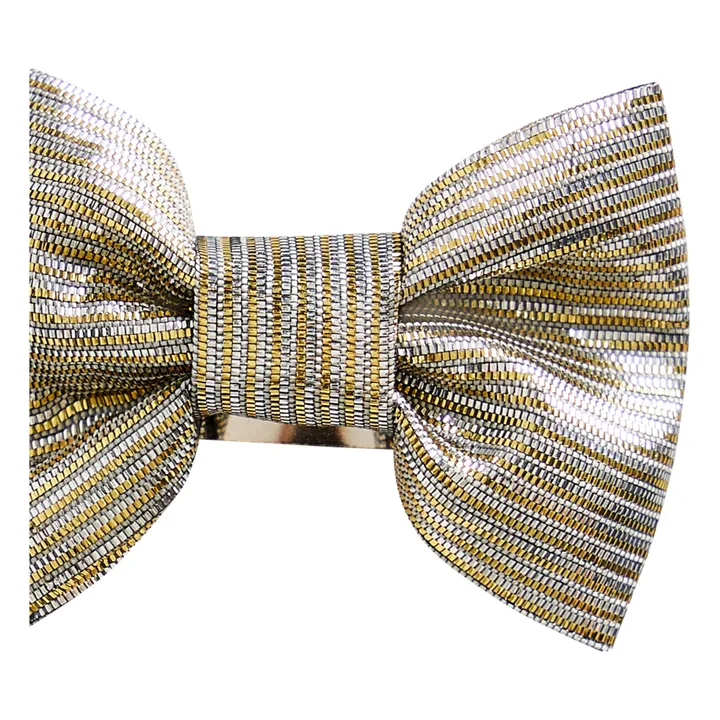 Bonpoint Set 2 Barrettes Nœuds Miniclic - Collection Cérémonie  | Doré