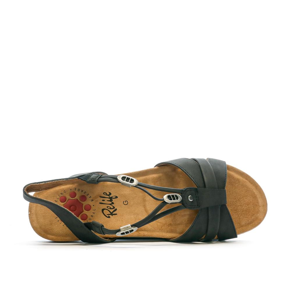 Relife Sandales Noir Femme RELIFE Jyltane
