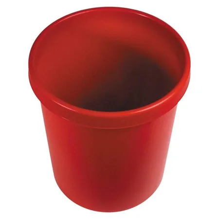 Helit H6106125 Groß-Papierkorb mit Rand, rot, 30l
