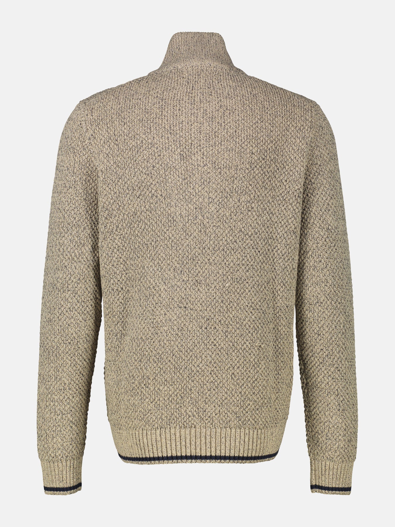 Strickpullover mit Zopfmuster und Troyerkragen