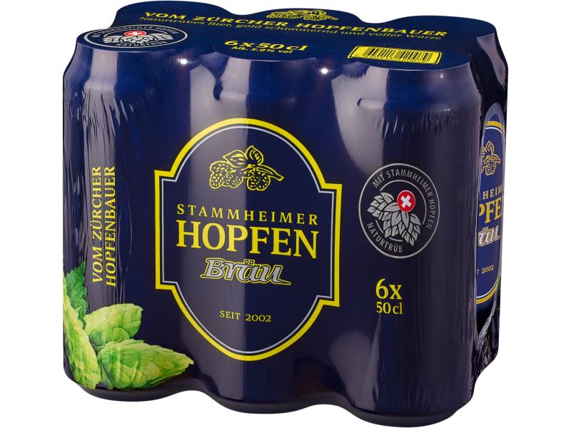 Hopfentropfen Bier Stammheimer Hopfenbräu naturtrüb 6 x 0.5 Schweizer Bier mit Stammheimer Hopfen