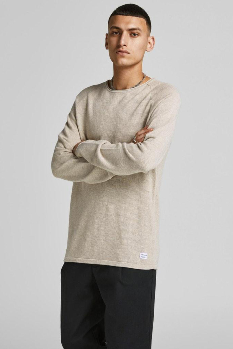 Jack & Jones ecru heren trui
