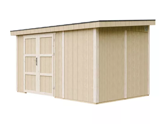 Abri de Jardin Qualité Premium 8,68 m² - H231x248x412 cm - Sans plancher e paroi latérale - Timbela M939B-REDWOOD RED