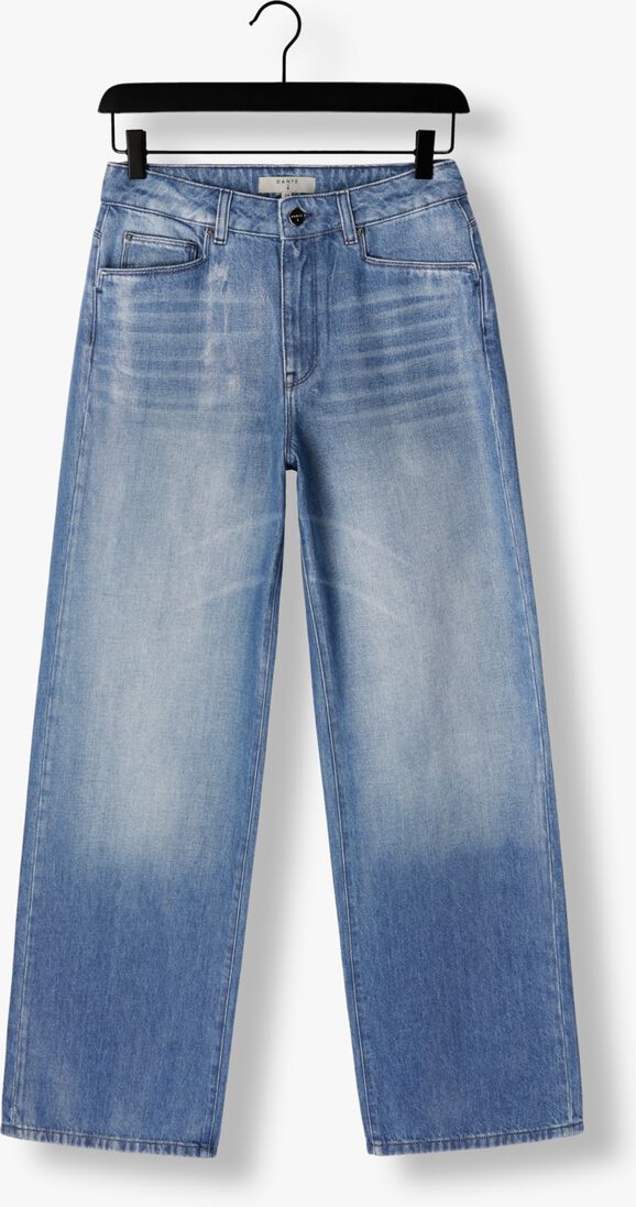 lichtblauwe dante6 straight leg jeans nuit coated wide leg jeans
