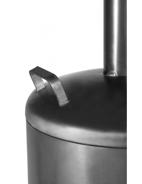 Cheminée d’extérieur cylindrique en acier faro 40x40x132 cm