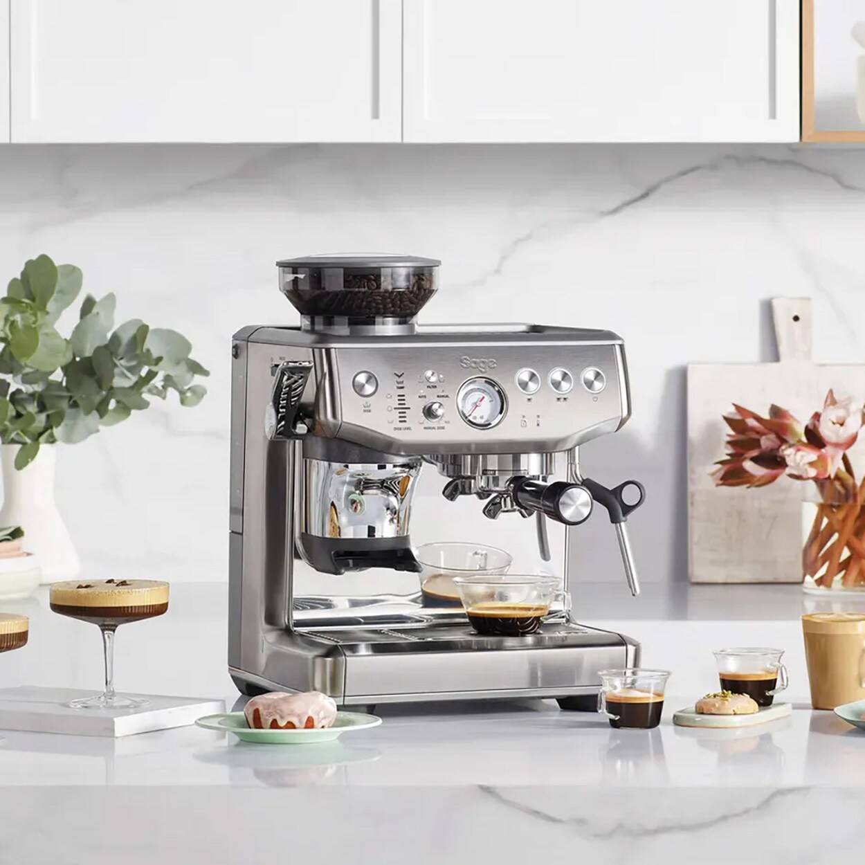 Sage The Barista Express Impress silber Siebträgermaschine