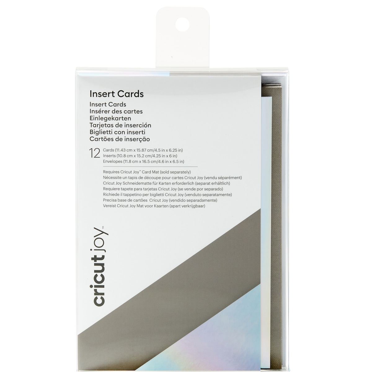 Cricut Joy A6 kort 12-pk (grå/holografisk)