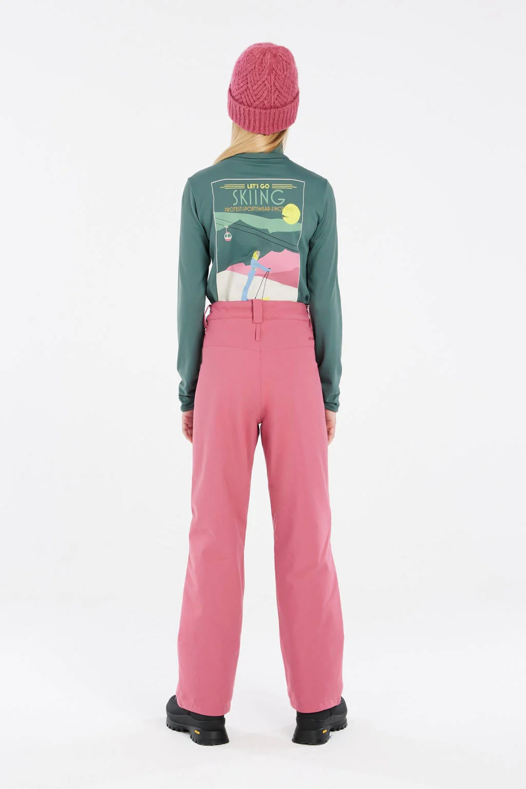 Protest skibroek Sterio Jr oudroze