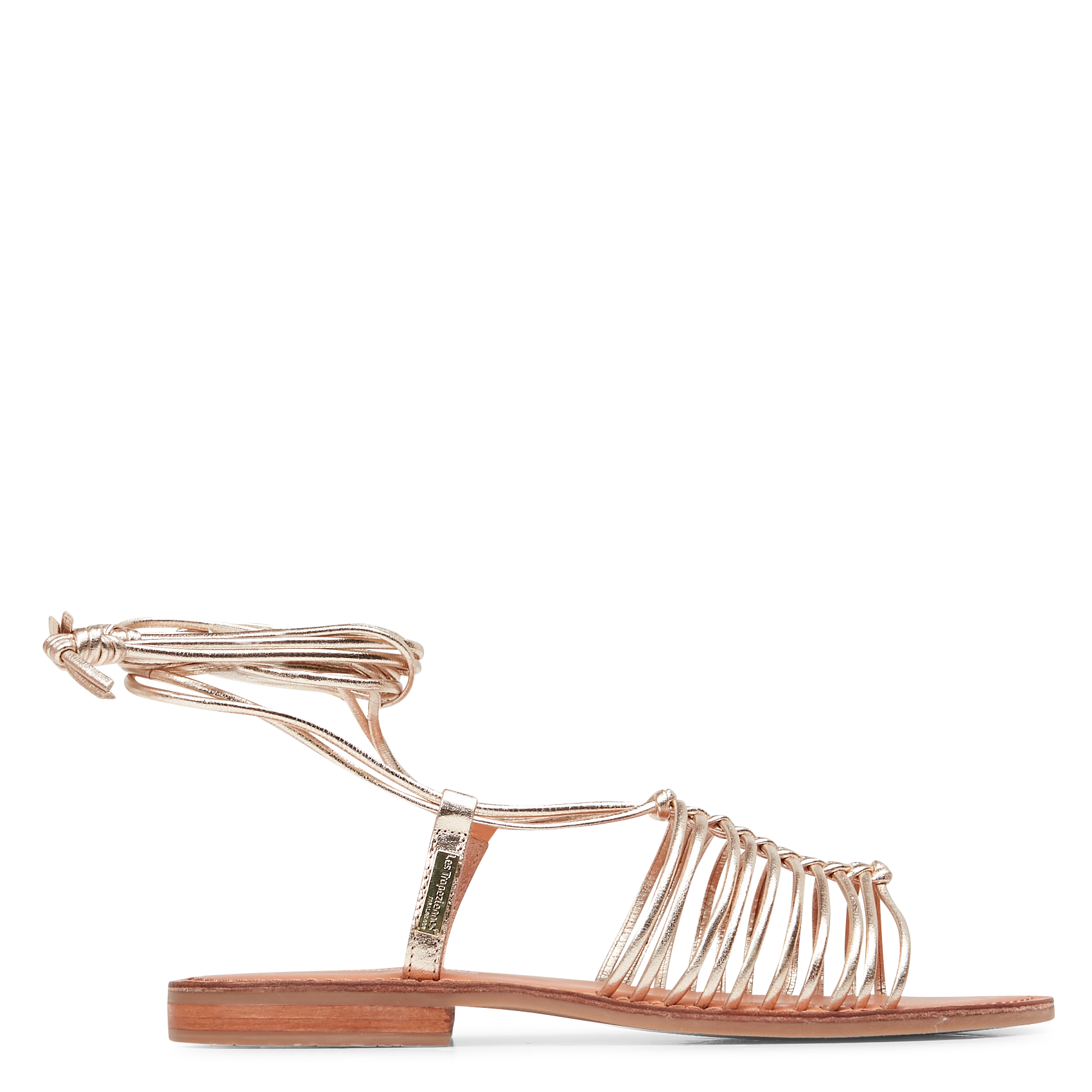 IDYLLE - Spartiates en cuir| Doré