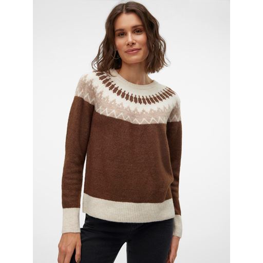 Vero Moda Simone Nordic Striktrøje, Pinecone, M
