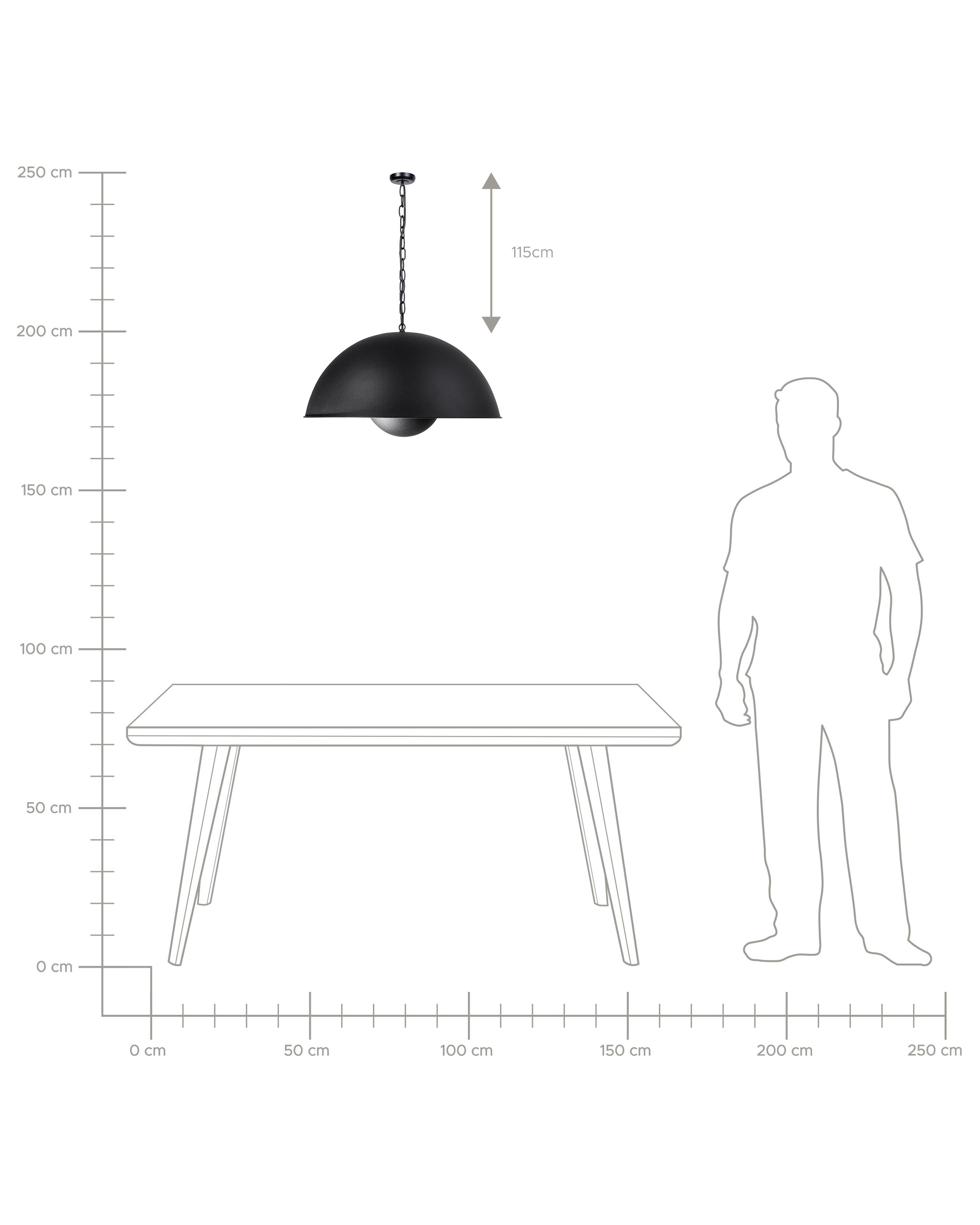 Hanglamp THAMES Metaal Zwart