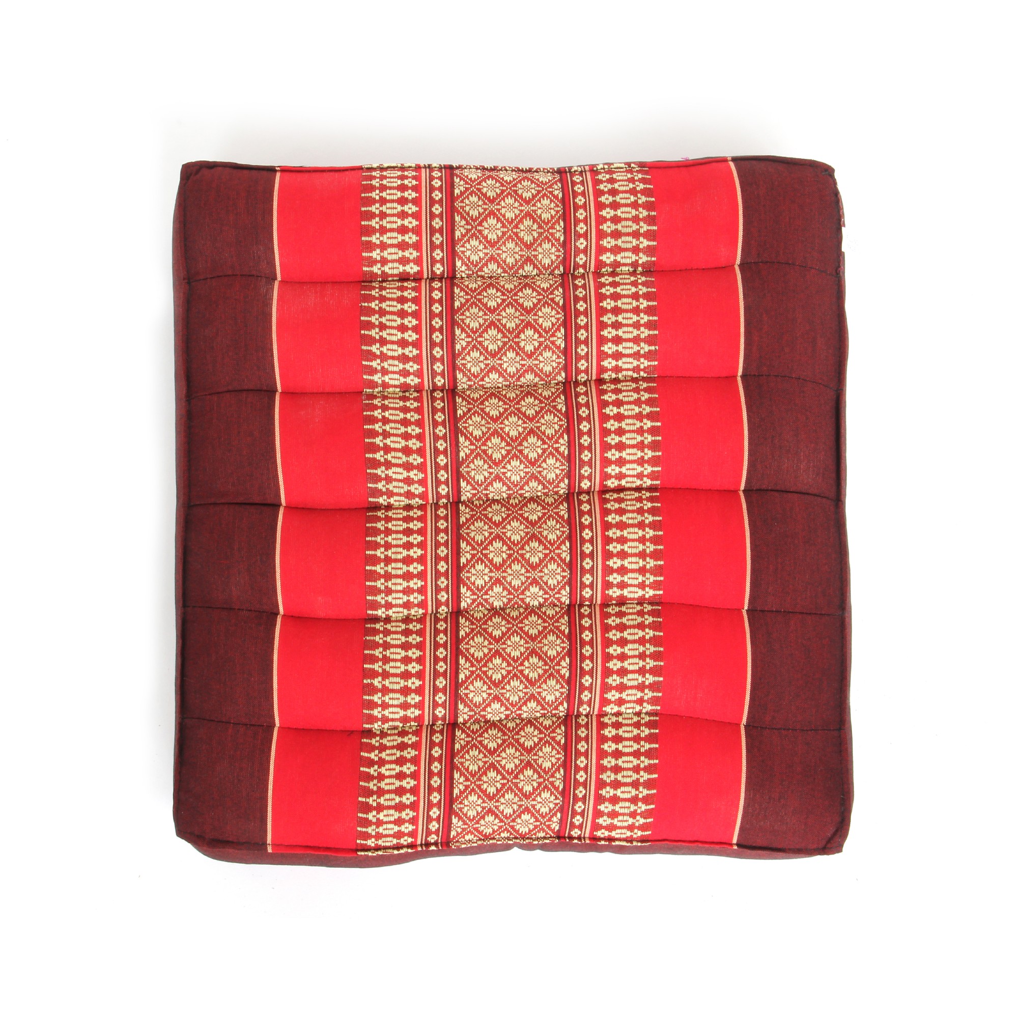 Kapok-Kissen, rot, B 50 cm, L 50 cm, H 5 cm von fischer's lagerhaus
