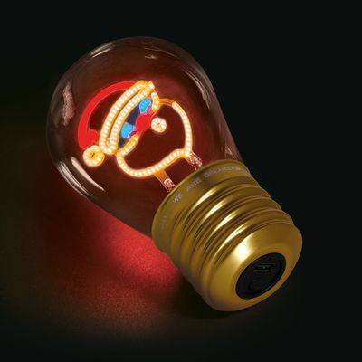 Lampe de table en forme d’ampoule santa claus
