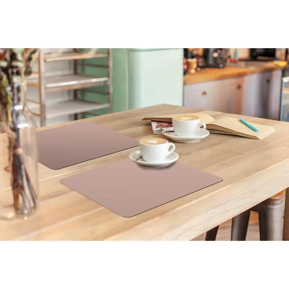 MuchoWow Placemat (6stuks) 45x30cm Roze Palet Oud Effen