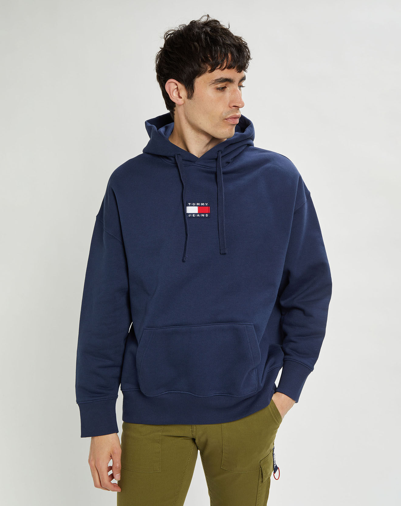 Tommy Jeans Sweat à capuche Tommy Badge bleu marine