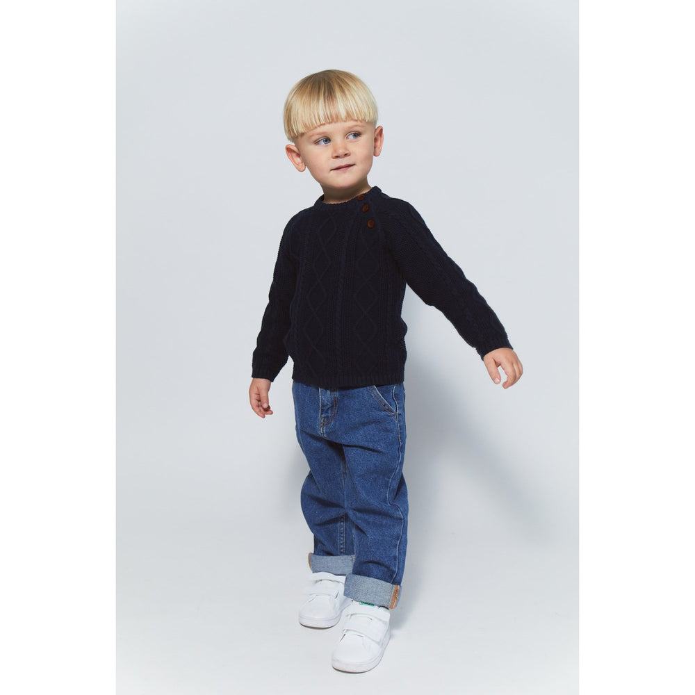 Køb Copenhagen Colors Indigo Blue Washed Organic Junior Jeans Regular Fit