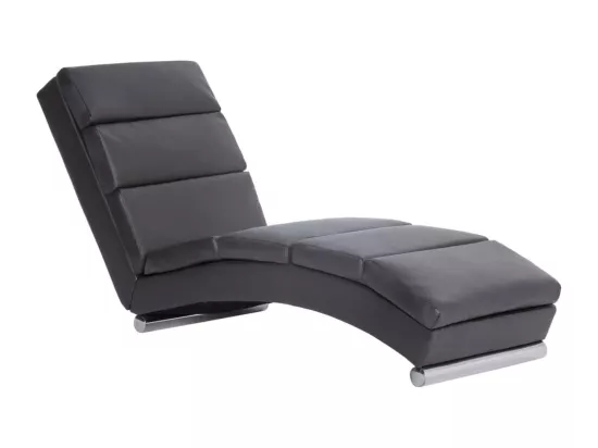 Prolenta Premium - Chaise longue Gris Similicuir