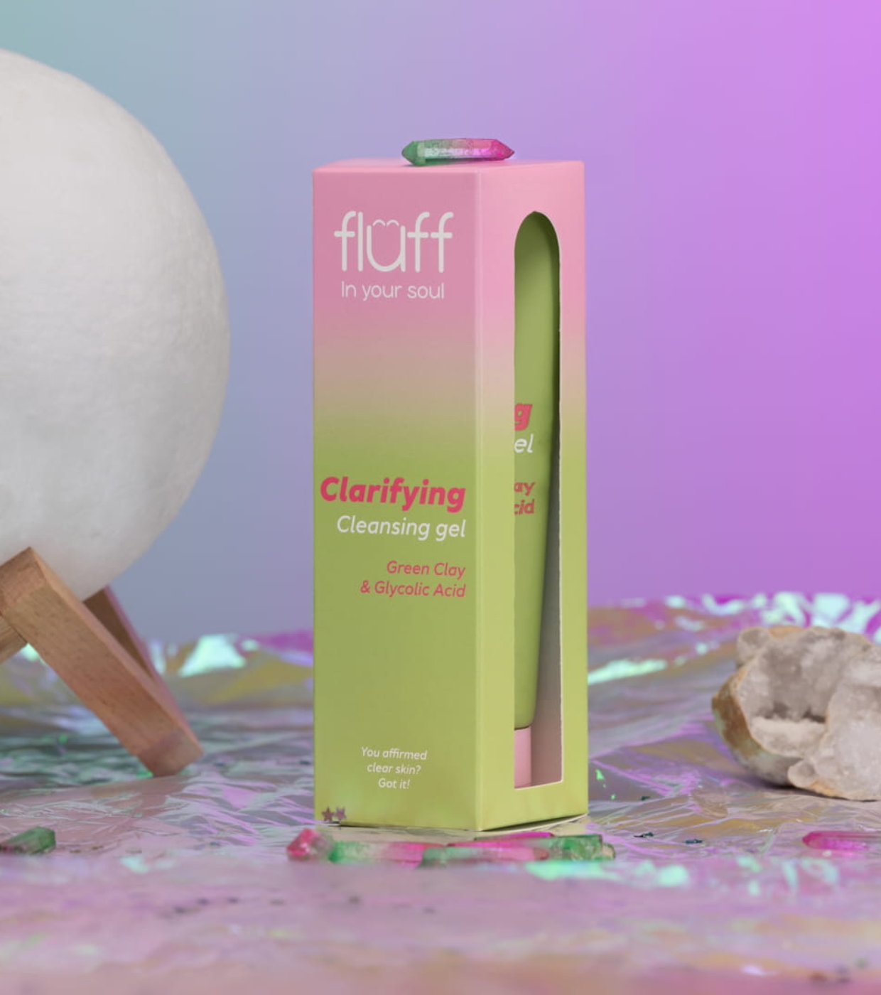 Fluff - *In Your Soul* - Gel de limpeza facial com argila verde e ácido glicólico Clarifying Gel