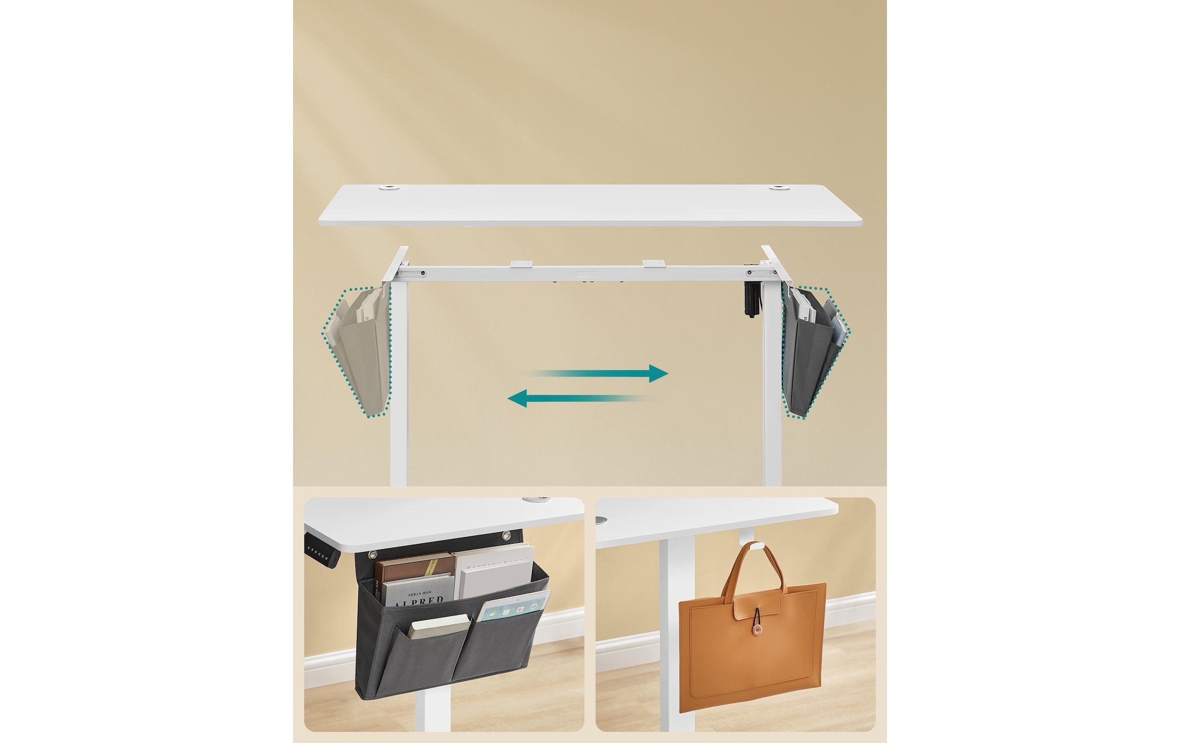 SONGMICS Stehtisch »Songmics 140 x 60 cm« 1 Stk. tlg. Material: Pressspan, Stahl