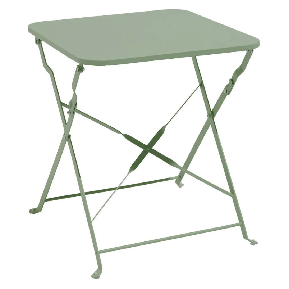 Table basse de jardin pliante Boston métal vert