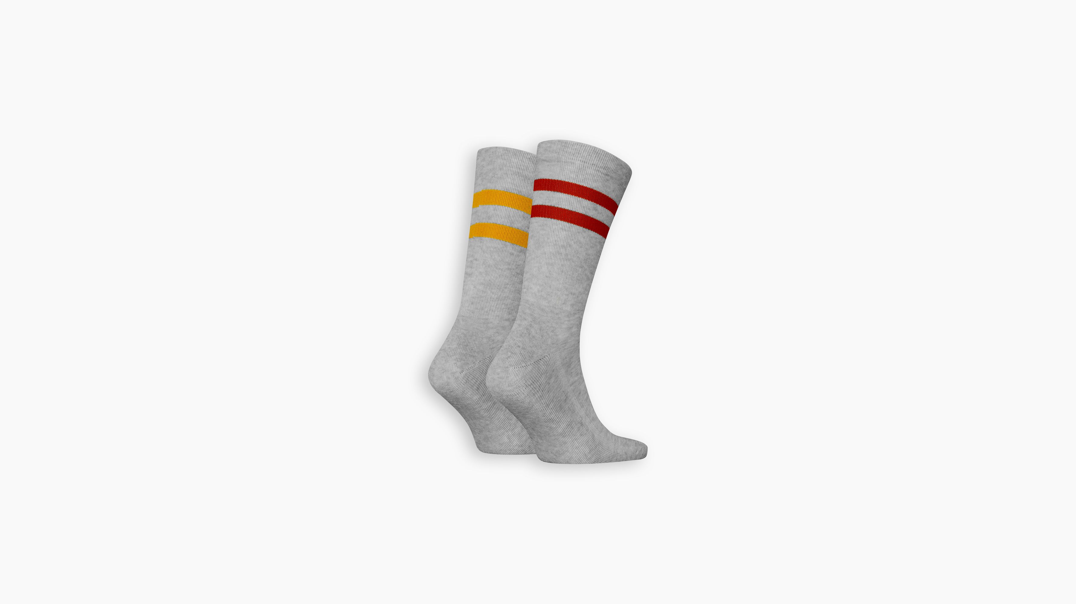 Levi's® chaussettes standard sport rayures - Lot de 2 - Orange/Yellow - Multicolore