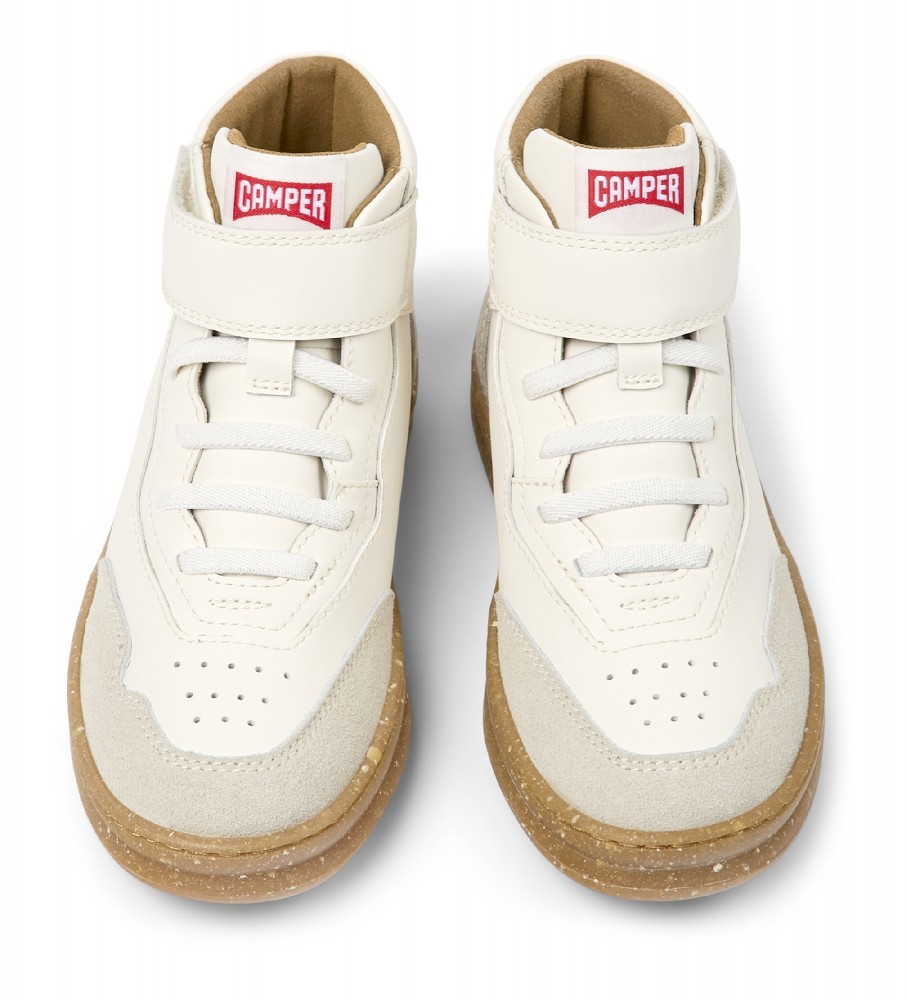 Botas de cano curto Camper Runner Four em couro branco