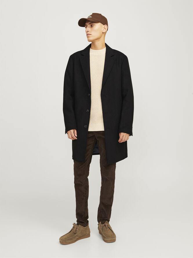 Jack & Jones JJEHARRISON WOOL COAT SN Black