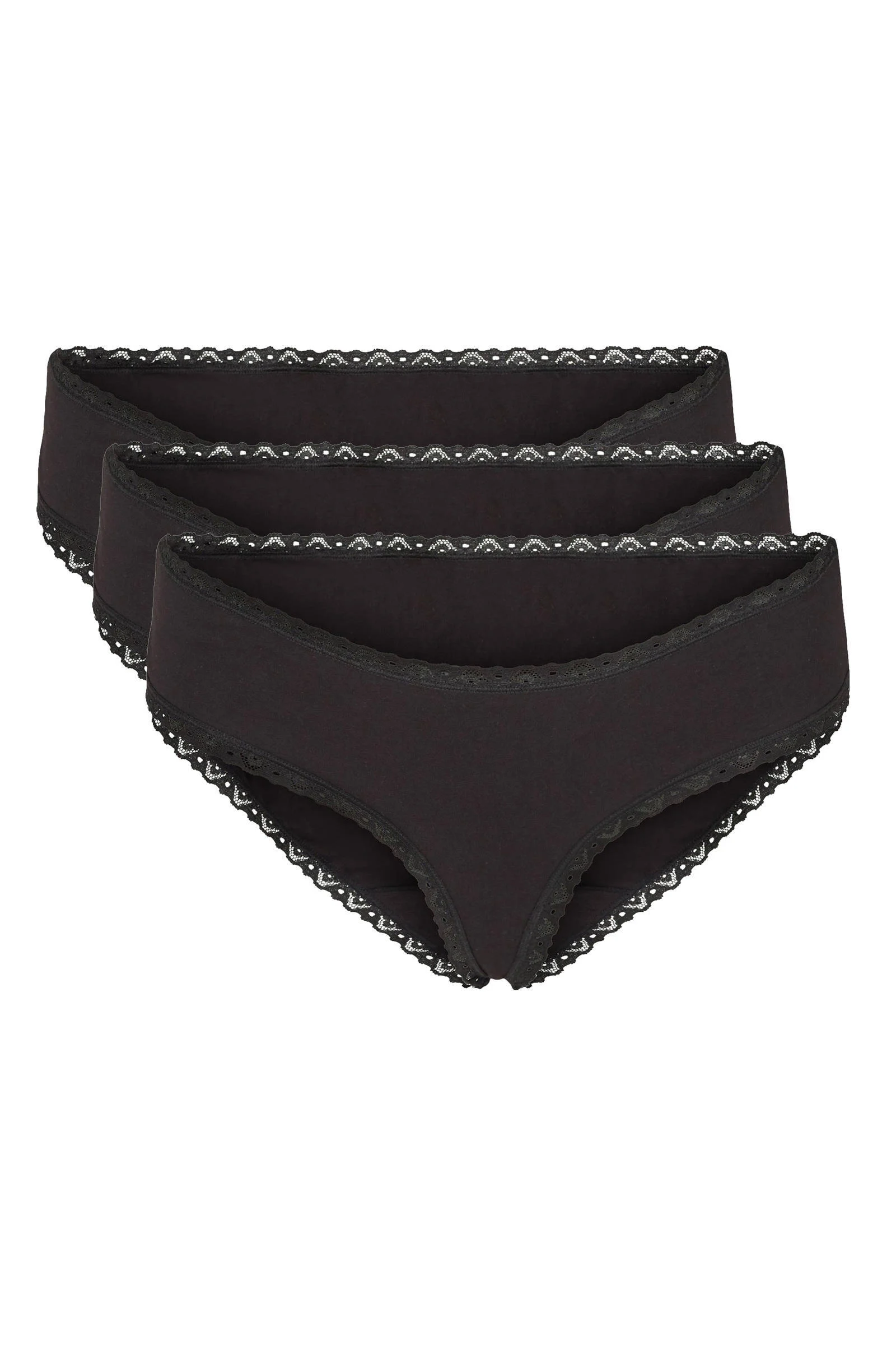 Zizzi string LCLARA (set van 3) zwart