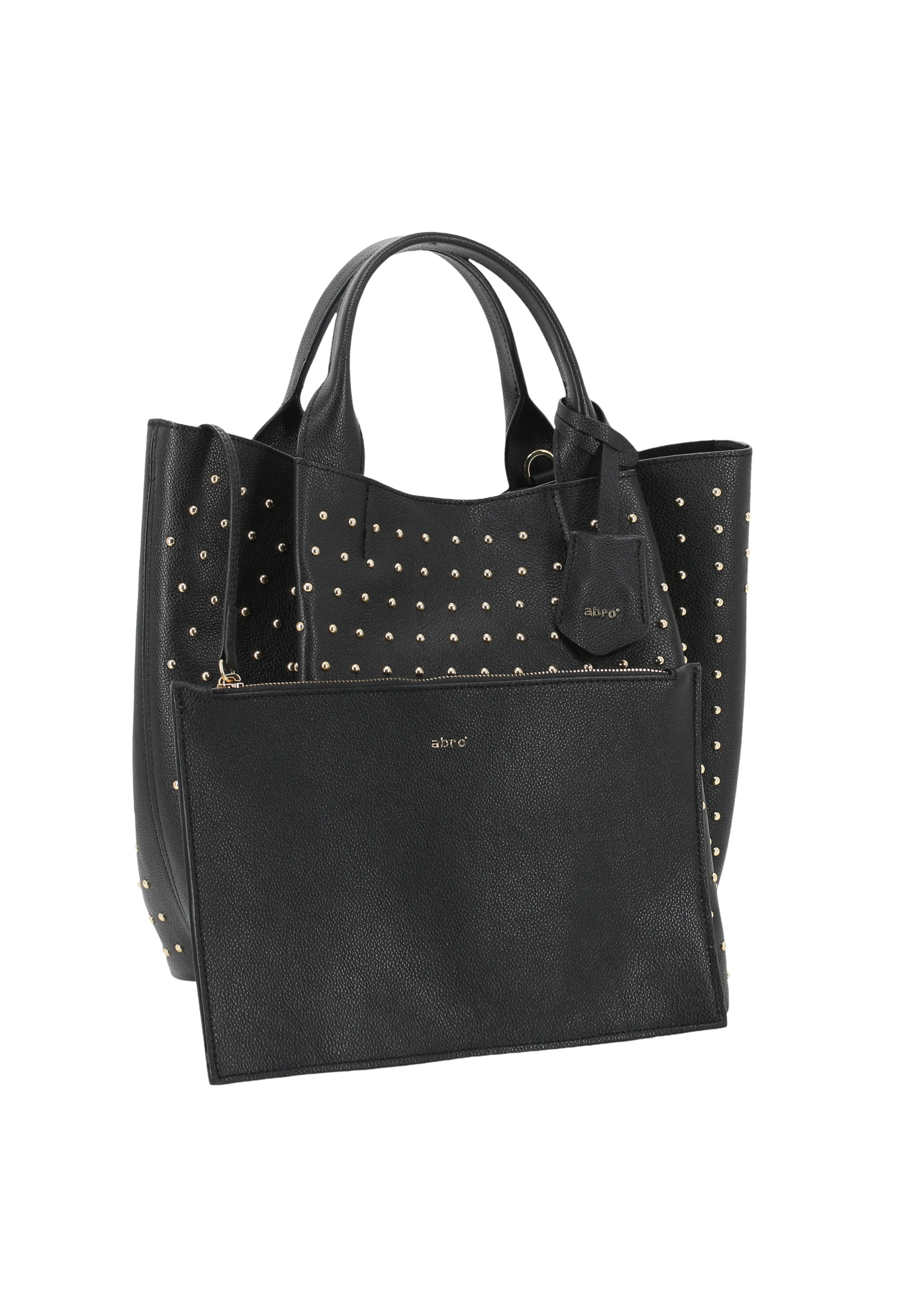 Shopper ESSENTIAL studs medium Leather Agave Standard