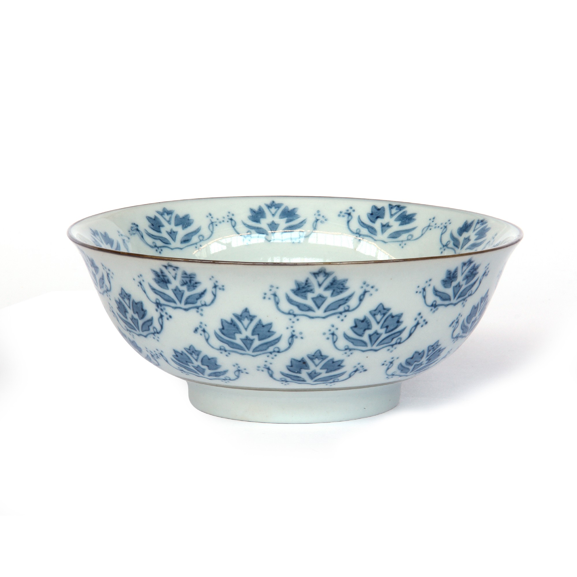 Suppenschale 'Lotusmuster', blau, Ø 15 cm, H 6 cm von fischer's lagerhaus