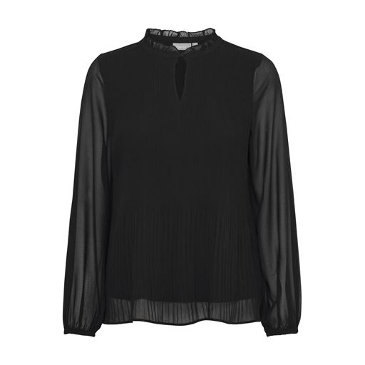 Fransa Langærmet Bluse, Sort, L