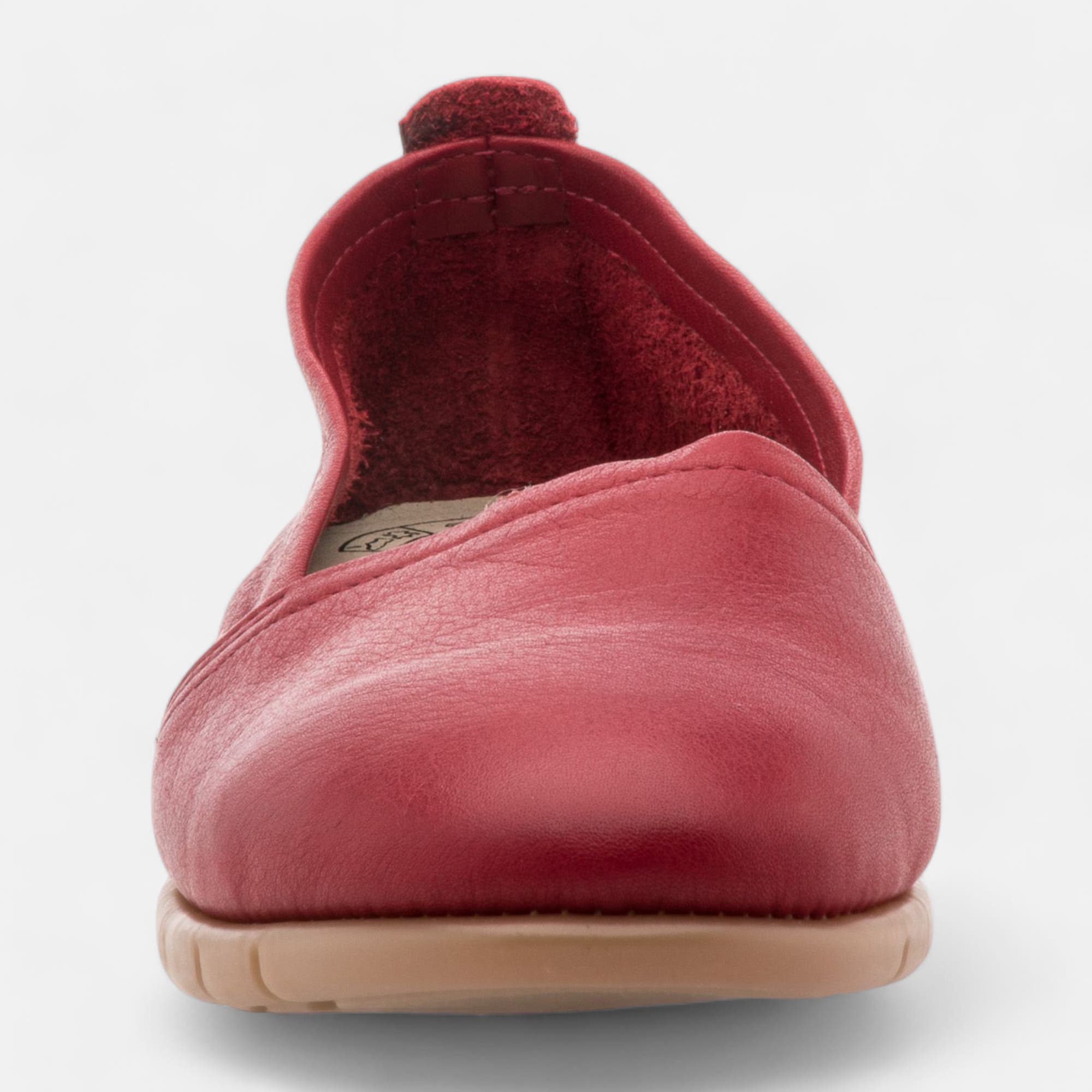 Mocassins Femme en cuir rouge