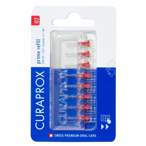 Paquet refill avec 12 CPS 07 prime brossettes interdentaires - x8