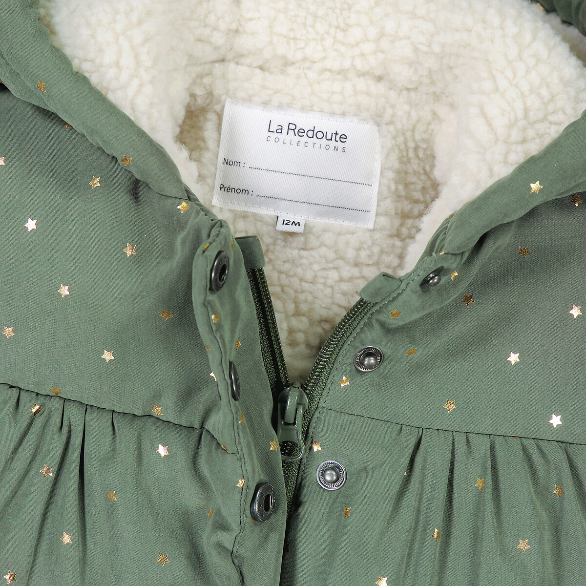 COLEÇÕES LA REDOUTE<br>Parka quente com capuz, estampa de estrelas