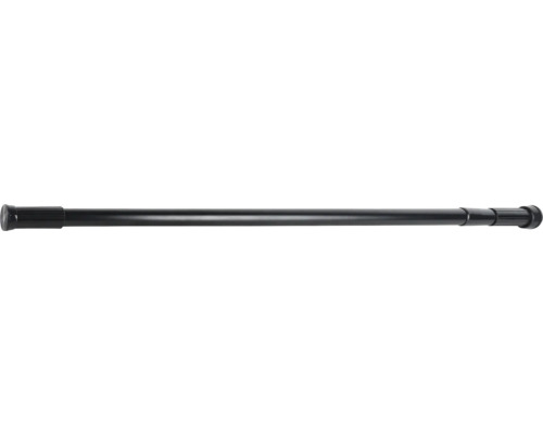 MSV douchegordijnstang 140-260 cm roestvrij staal zwart 143602