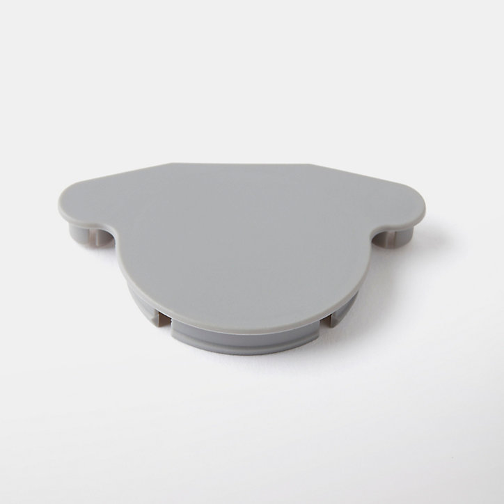 Cache-trou de charnière en plastique GoodHome gris ø35 mm, 4 pièces