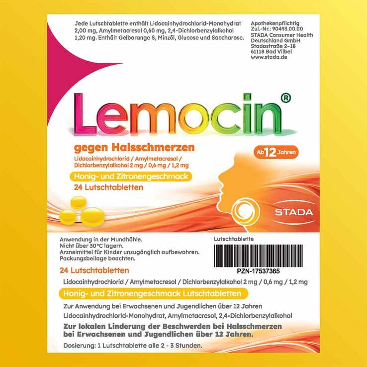 Lemocin® gegen Halsschmerzen Honig- und Zitronengeschmack, 24 St