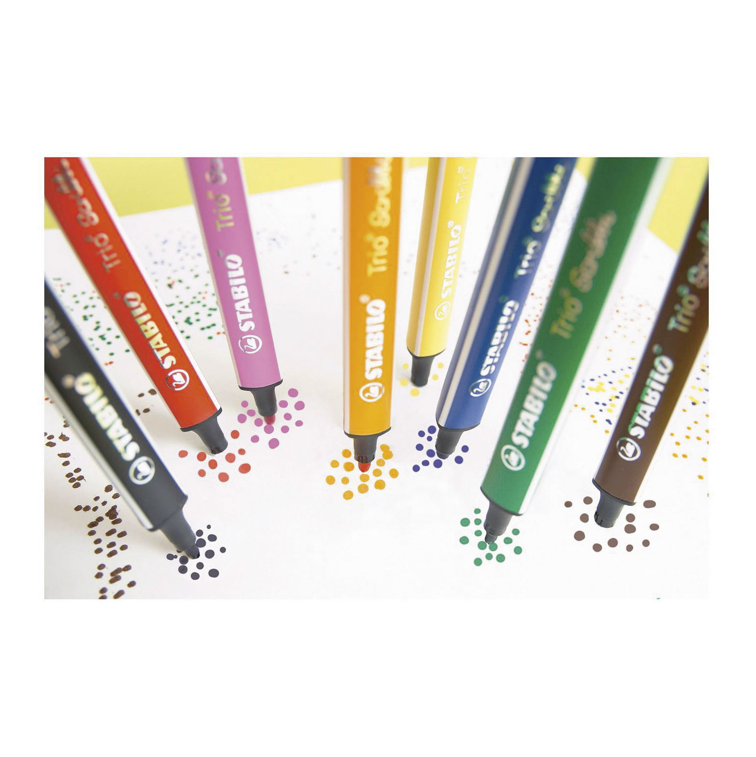 STABILO Trio Scribbi - Viltstift Met Meeverende Punt - Set 8 Stuks