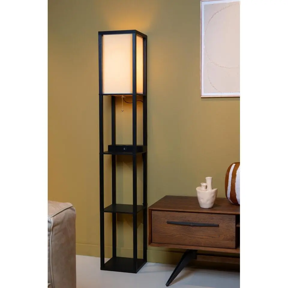 Lucide MENNO Vloerlamp - Zwart