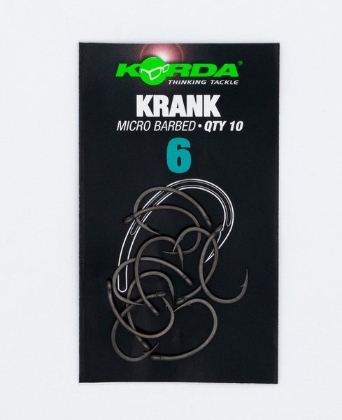 Hameçons carpe Krank sans ardillon Korda (10 pièces)