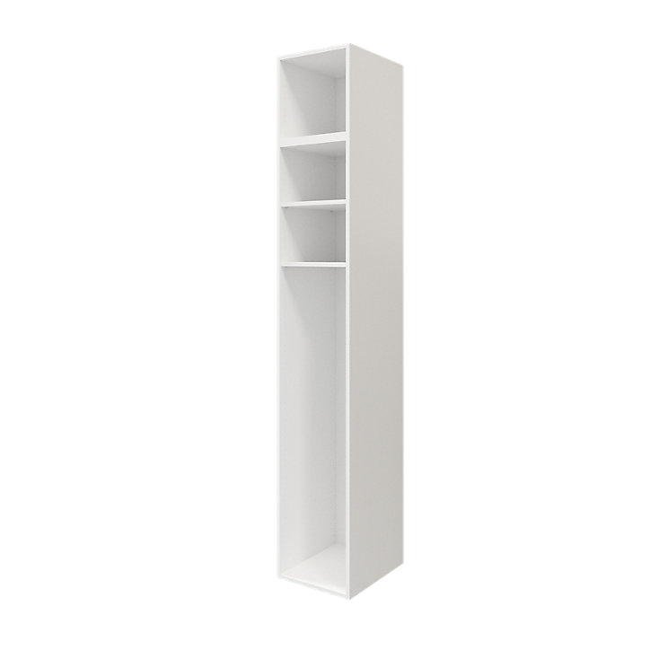 Colonne de rangement blanche GoodHome Atomia avec portes battantes H. 187,5 x L. 37,5 x P. 47 cm