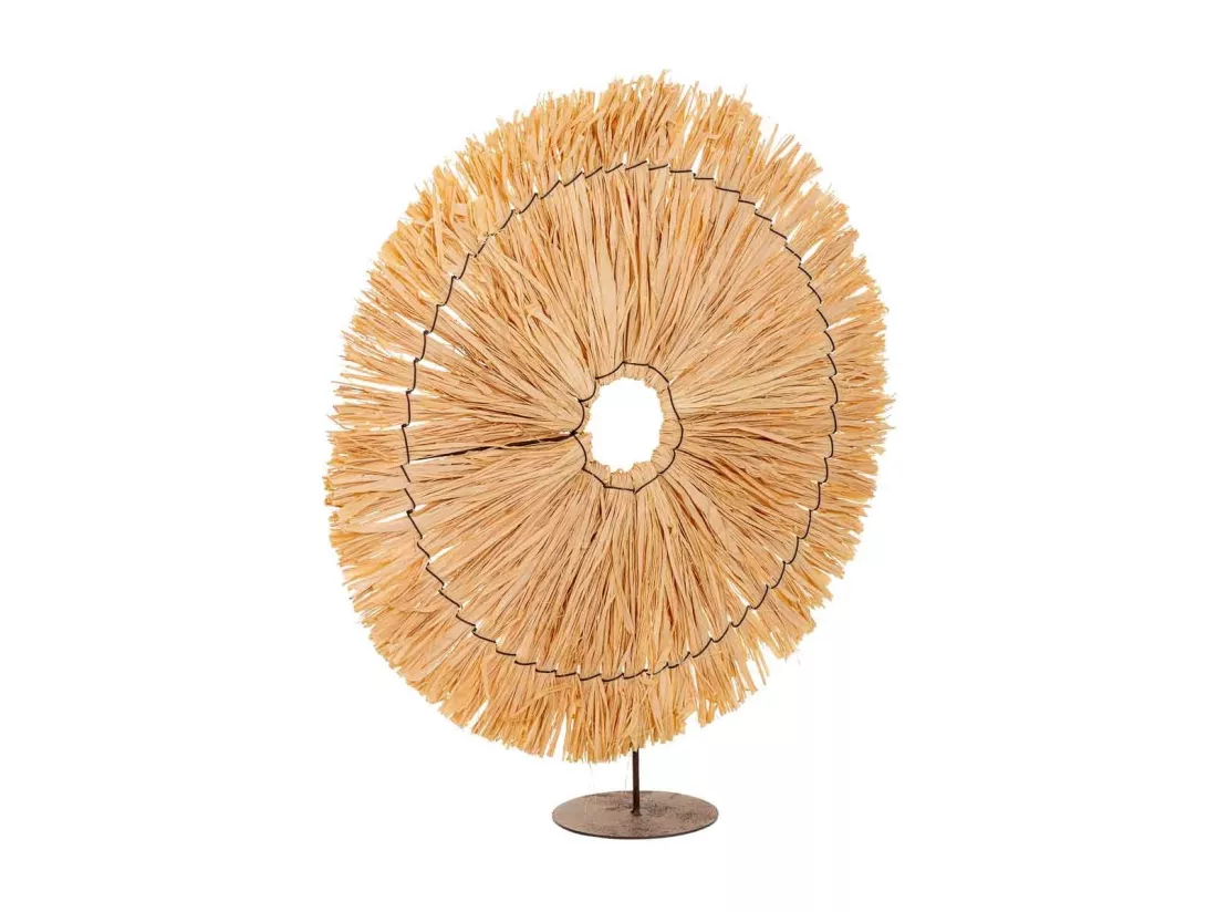 Figurine décorative en fibre naturelle marron 45x02x50h