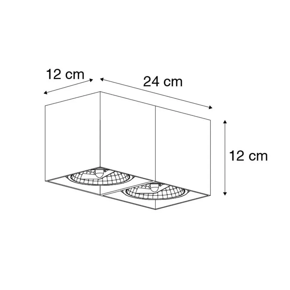 Qazqa opbouwspots box zwart g9