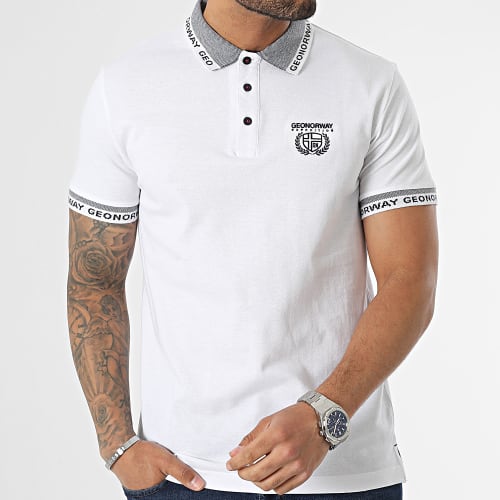 Polo Manches Courtes Blanc