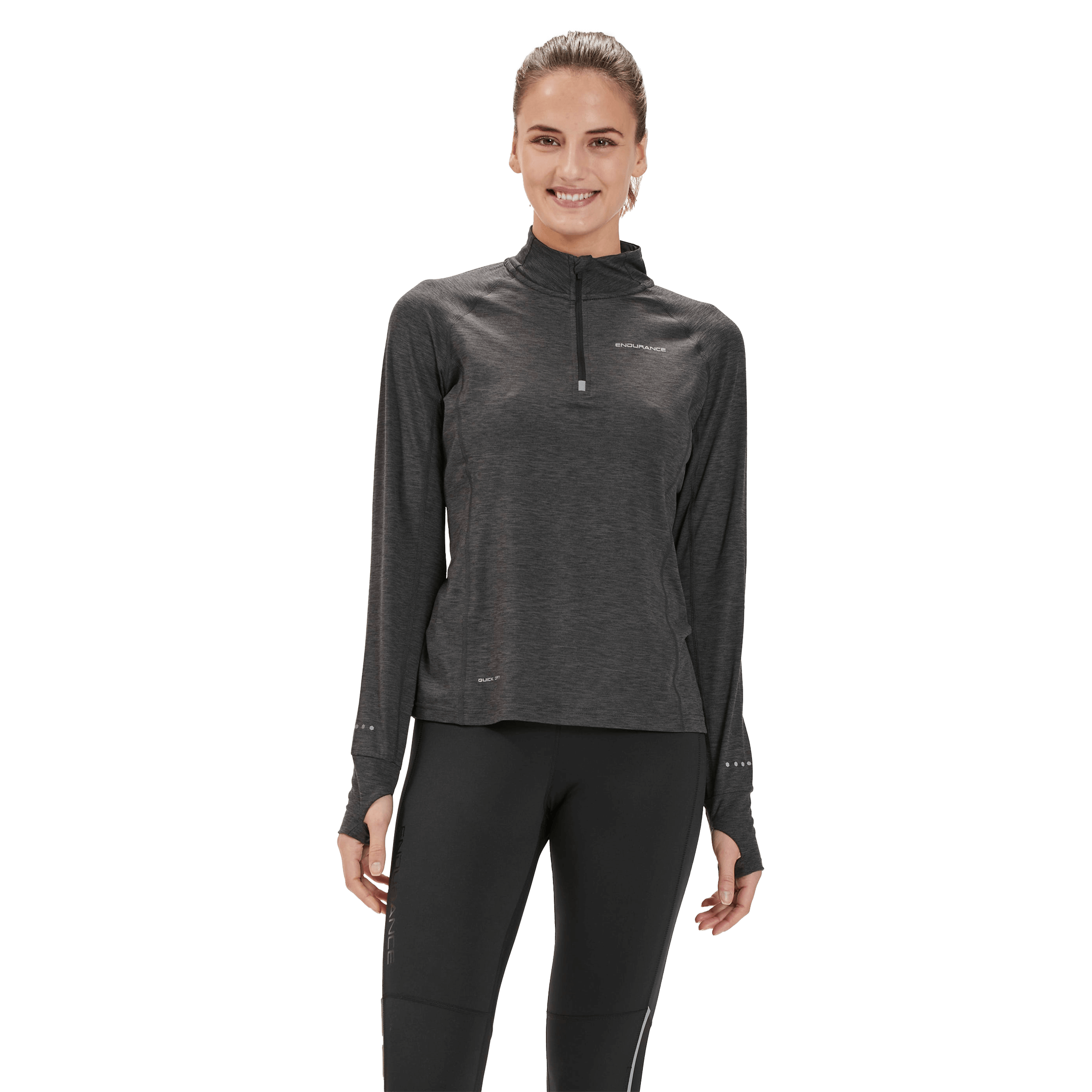 Endurance Canna V2 W Melange Performance Midlayer - Mellomlag