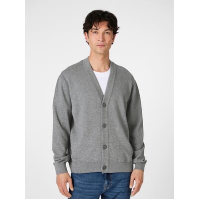Herren-Strickjacke, Graumelange