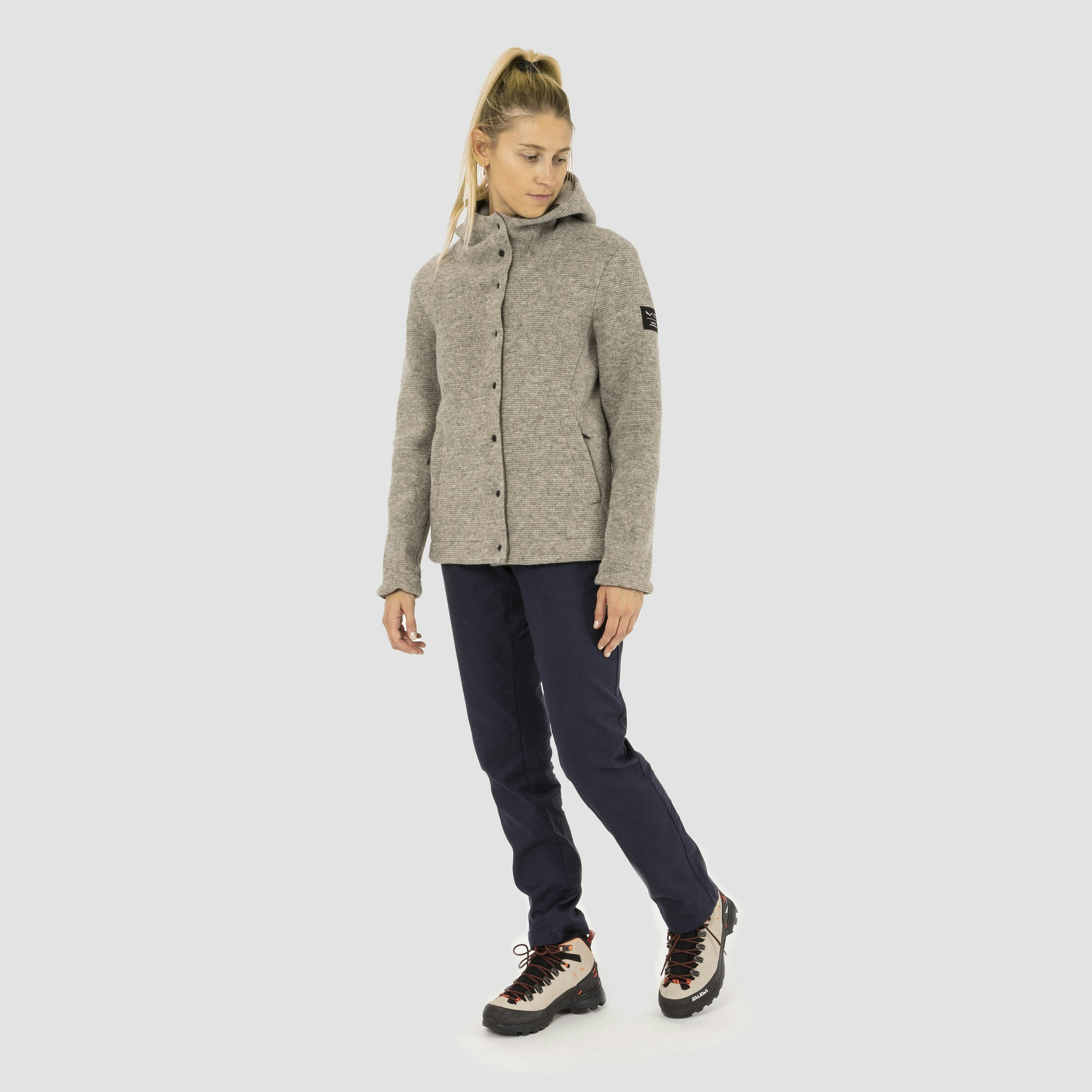 Sarner Undyed Wool Kapuzenjacke Damen