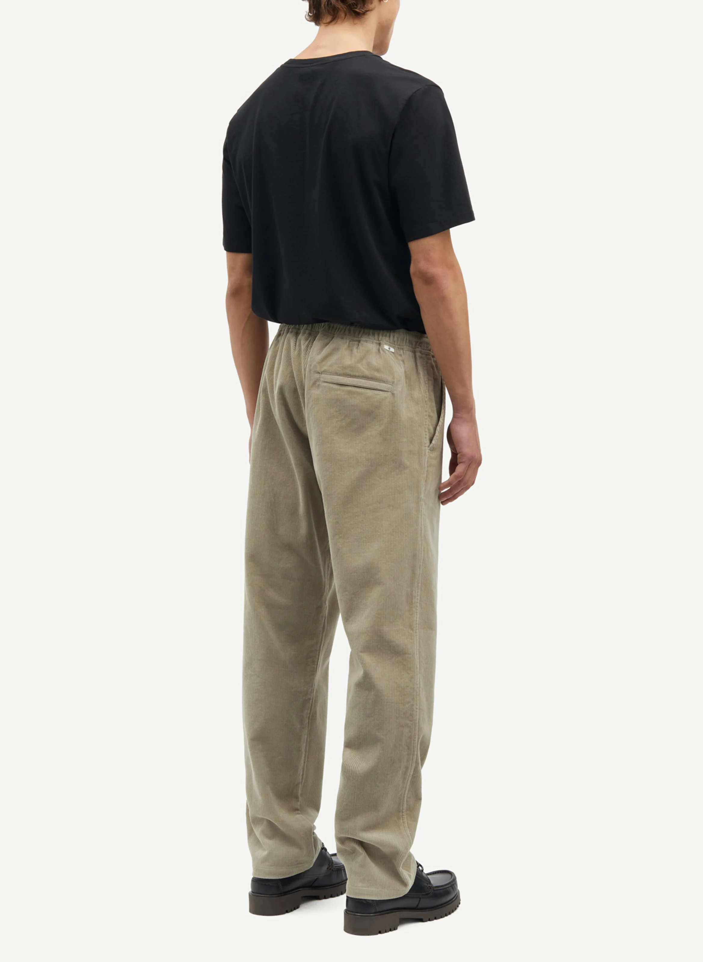 JABARI - Pantalon droit en velours côtelé | Beige